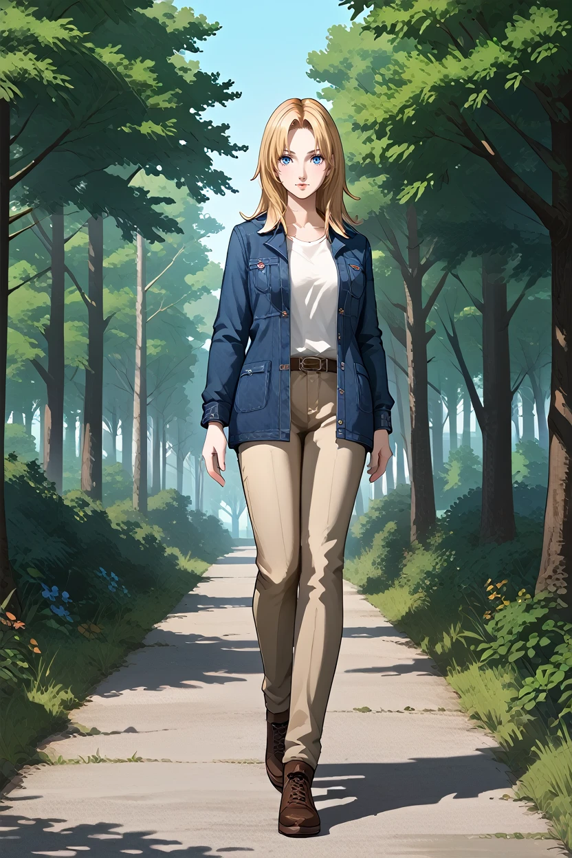 score_9, score_8_up, score_7_up, score_6_up
<lora:DOATina:0.8>
DOATina, 1girl, blonde hair, blue eyes, looking at viewer, walking, countryside road lined with trees, late afternoon light casting long shadows, nostalgic and carefree vibe