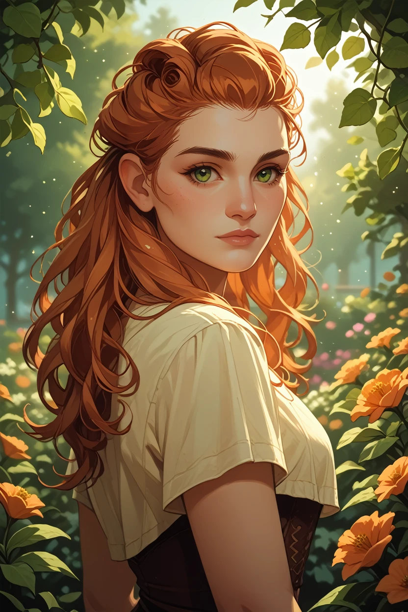 score_9, score_8_up, score_7_up,
<lora:HFWAloy:0.9>
HFWAloy, 1girl, orange hair, long hair, green eyes, looking at viewer, standing in a sunlit garden, surrounded by blooming flowers, soft focus background with bokeh, gentle breeze rustling through leaves, romantic and dreamy ambiance