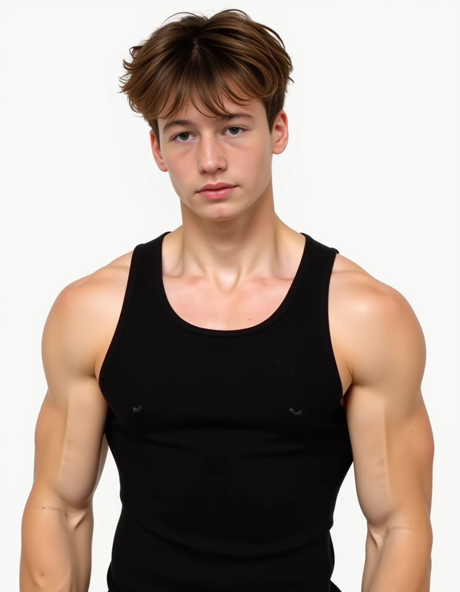 Detailed photo focusingon male beauty, very cute very skinny gay horny 18yo military twinks showing off military (cyberpunk cybernetic prosthetics on their arms and legs), ((cute military teenboys shirtless)), wearing an army thong with short trimmed pubic hair visible, caring in a military war camp, hyperealistic, 4k, weak, not muscular, (perfect rendered cute boyish faces) (no blemishes on his face)