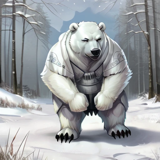 <lora:polarbear:1>, polar bear, white fur