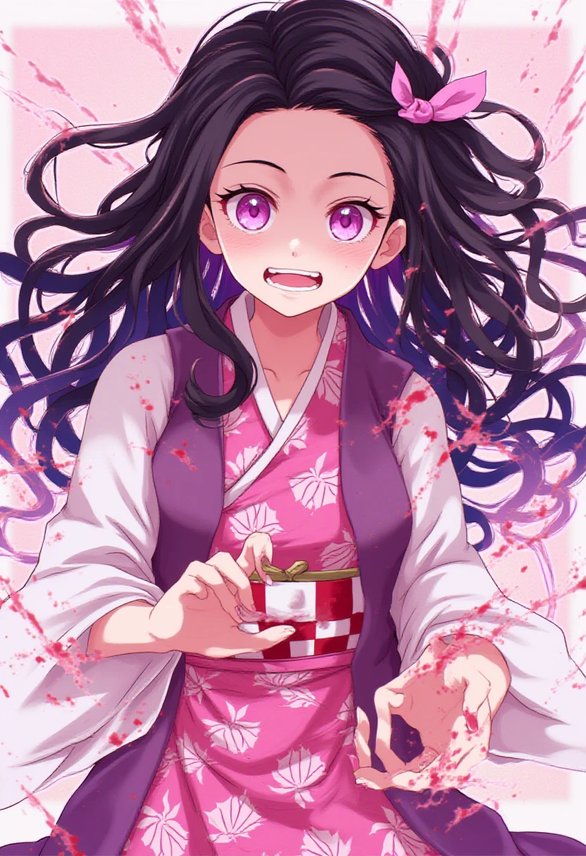 <lora:Nezuko_Kamado_from_Demon_Slayer:1> raging nezuko