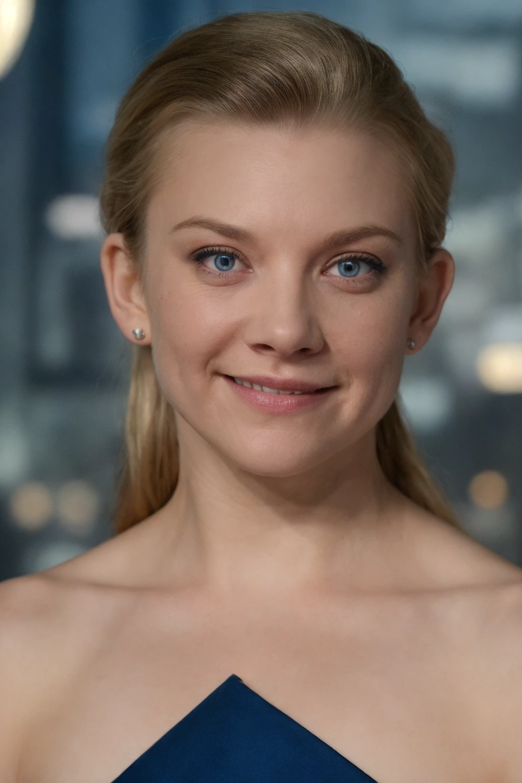 1girl, ultrarealistic, real photo, detailed skin, visible pores, professional Getty Images style without watermark, actress being interviewed on a late-night show, smiling, studio backdrop, close-up, bokeh
 <lora:natalie_dormer_lora_v02:1> nat82, blonde hair, blue eyes