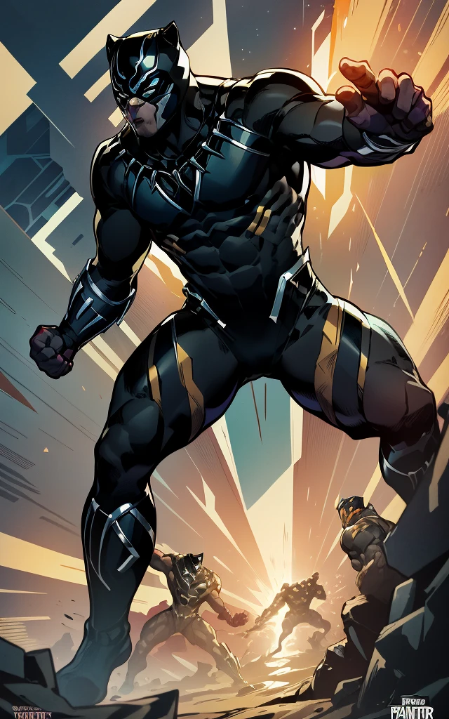 best quality,masterpiece,highly detailed,ultra-detailed,
<lora:superhero_V02:1>, superhero, powerful, heroic, iconic, larger-than-life, justice, colorful, action-packed (Black Panther:1.16), All-black vibranium suit