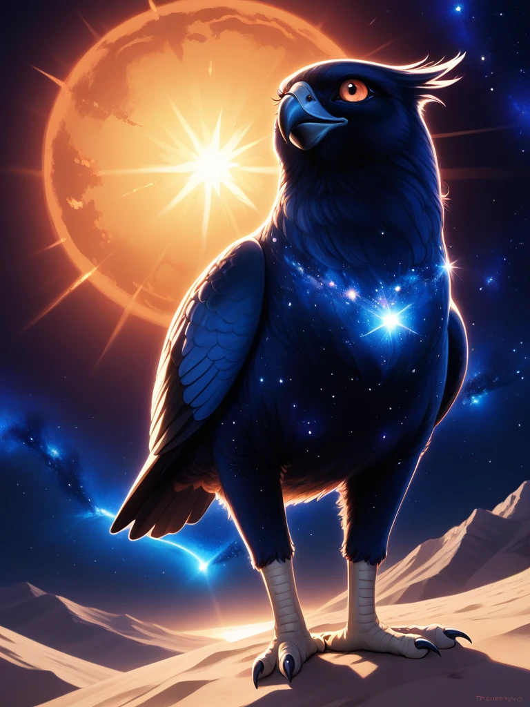 Solo, real, realistic, full body,
feral, Pheonix, bird, blazing sun, ultra detailed, cosmic,