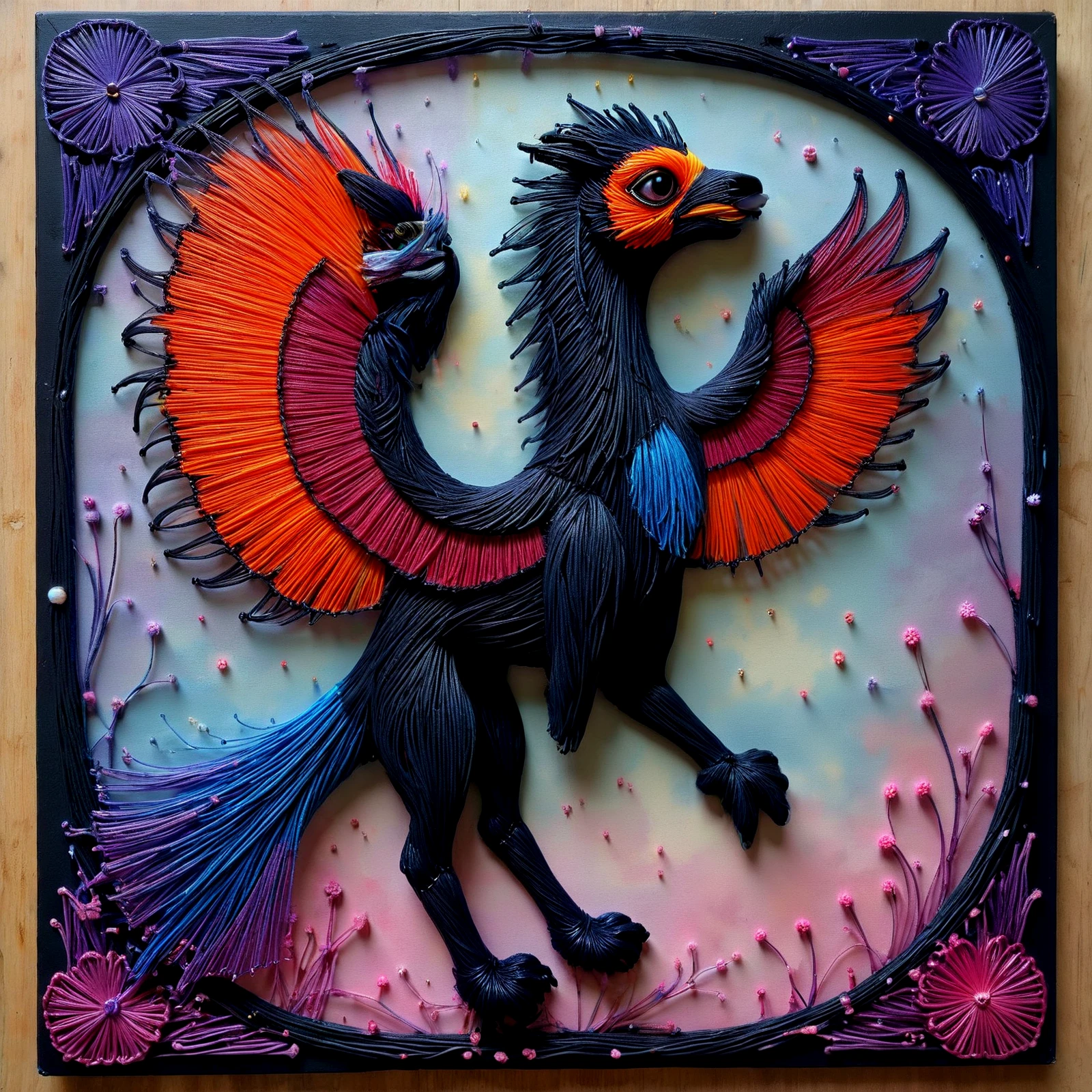 A string art griffon.

<lora:StringArt01-01_CE_SDXL_64x32x120x2bOT:1> strngartCE style