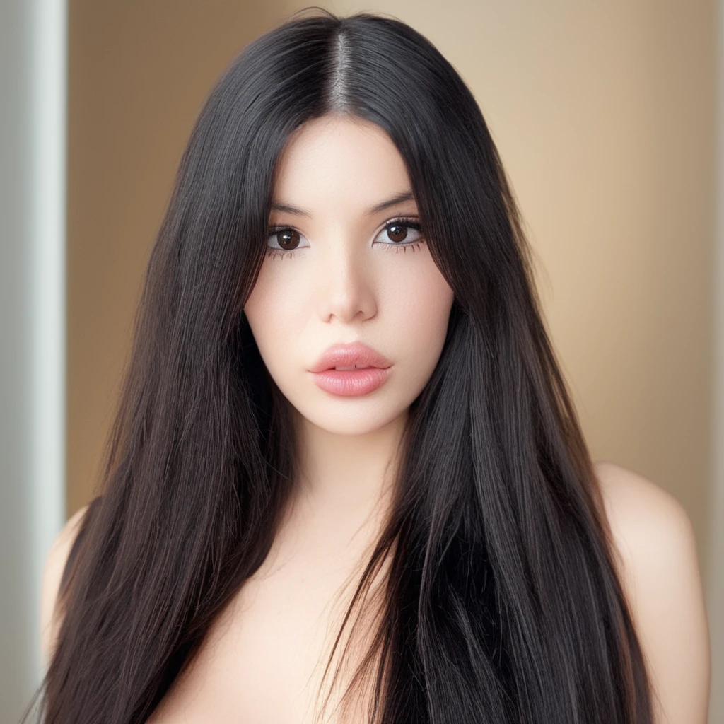 (shot on Hasselblad X2D 100C,ISO 50, shallow depth of field, bokeh, sharp focus on subject), <lora:SDXL_Blaire_White_Youtube:1>,blair3whit3, 1girl, solo, long hair, black hair, looking at viewer, lips, brown eyes, portrait