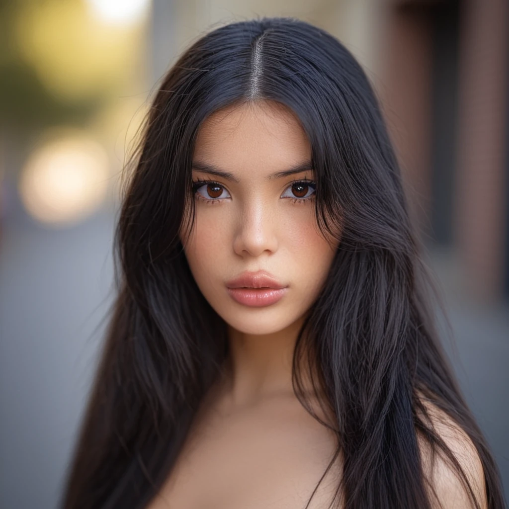 (shot on Hasselblad X2D 100C,ISO 50, shallow depth of field, bokeh, sharp focus on subject), <lora:SDXL_Blaire_White_Youtube:1>,blair3whit3, 1girl, solo, long hair, black hair, looking at viewer, lips, brown eyes, portrait