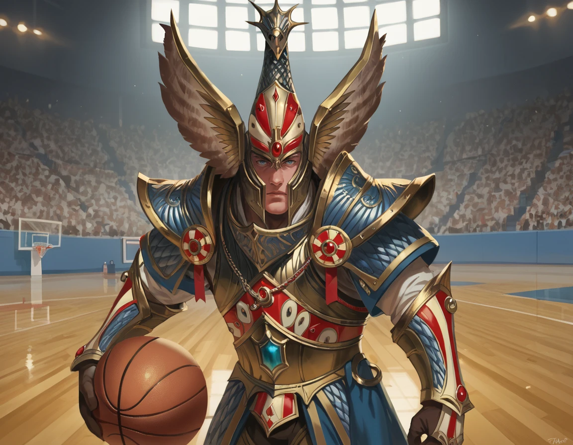 score_9, score_8_up, score_7_up, 2d, cartoon,
Tyrion, armor, helmet, playing basketball,
looking at viewer, solo, male focus,
 <lora:Tyrion:0.8>