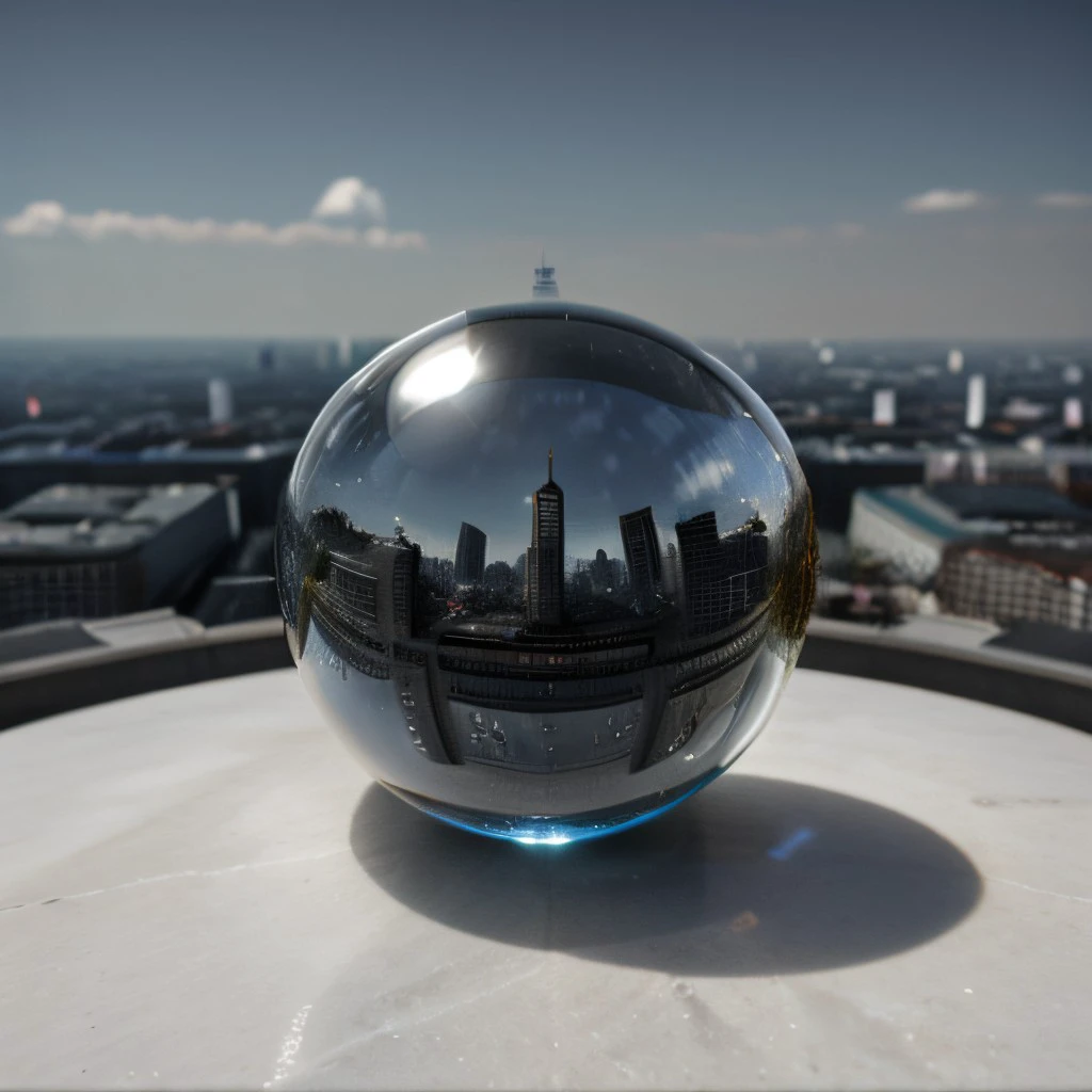 masterpiece, best quality, intricate photo, City of Berlin in a glass sphere, glass ball photography, sci-fi, hyper realistic, highly detailed, sharp focus, high resolution, 8K, <lora:GlassSphere_v11:0.5>