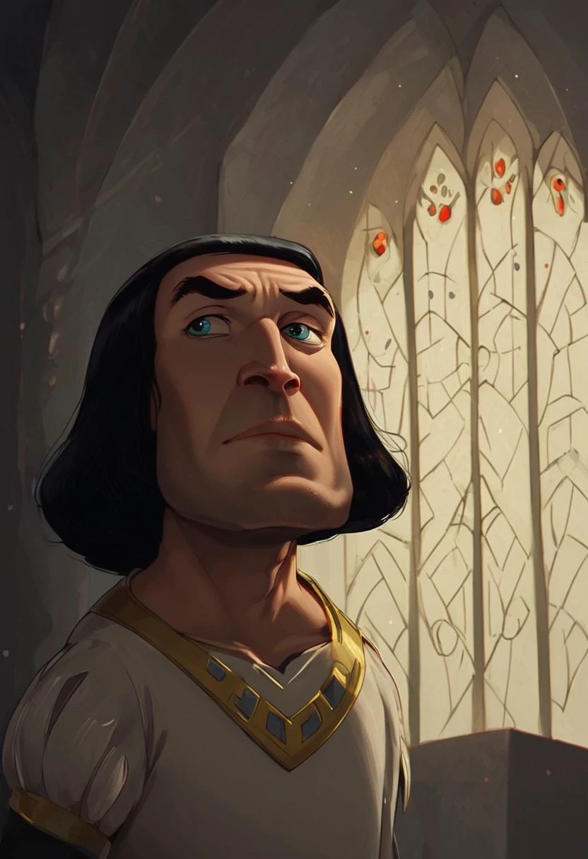 score_9, score_8_up, score_7_up, BREAK, 1men portrait, dramatic lights ((lord farquaad. farquaad. short. short man. shortstack.))