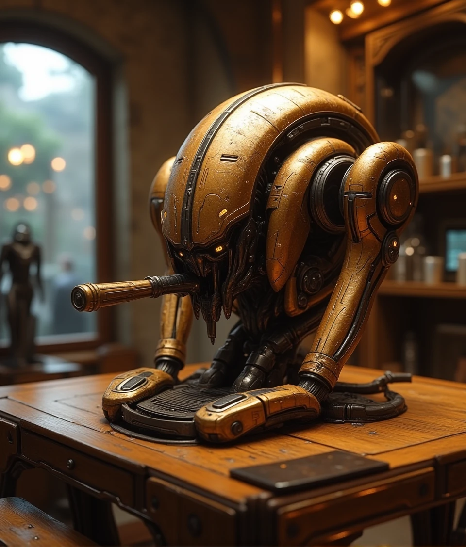 protoss-style,a coffee machine on table