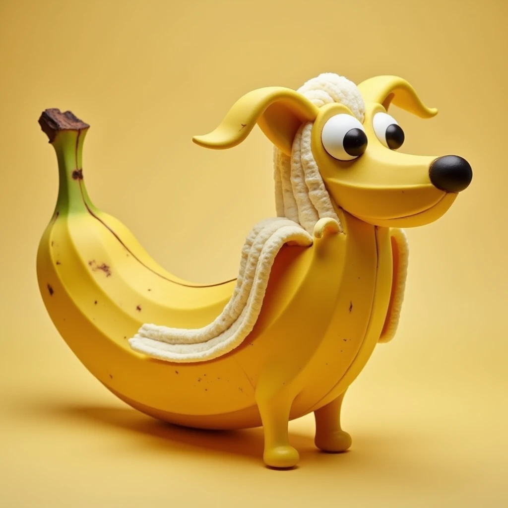 a whimsical banana dog