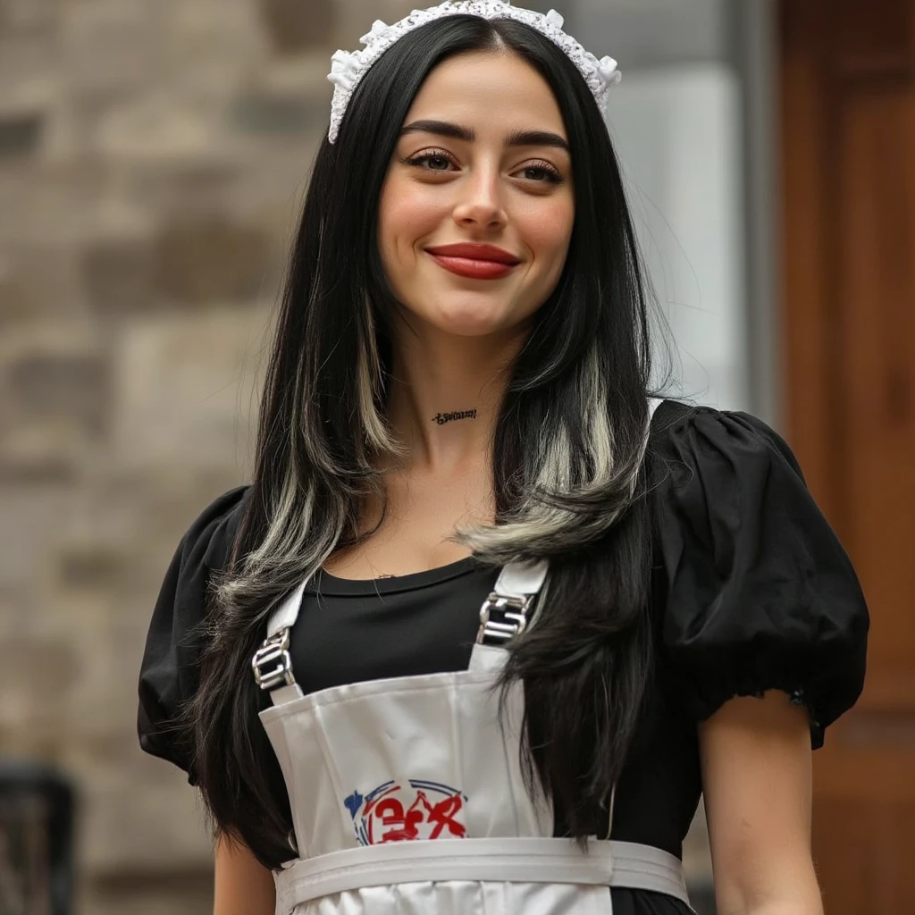 LUC, black hair, maid dress