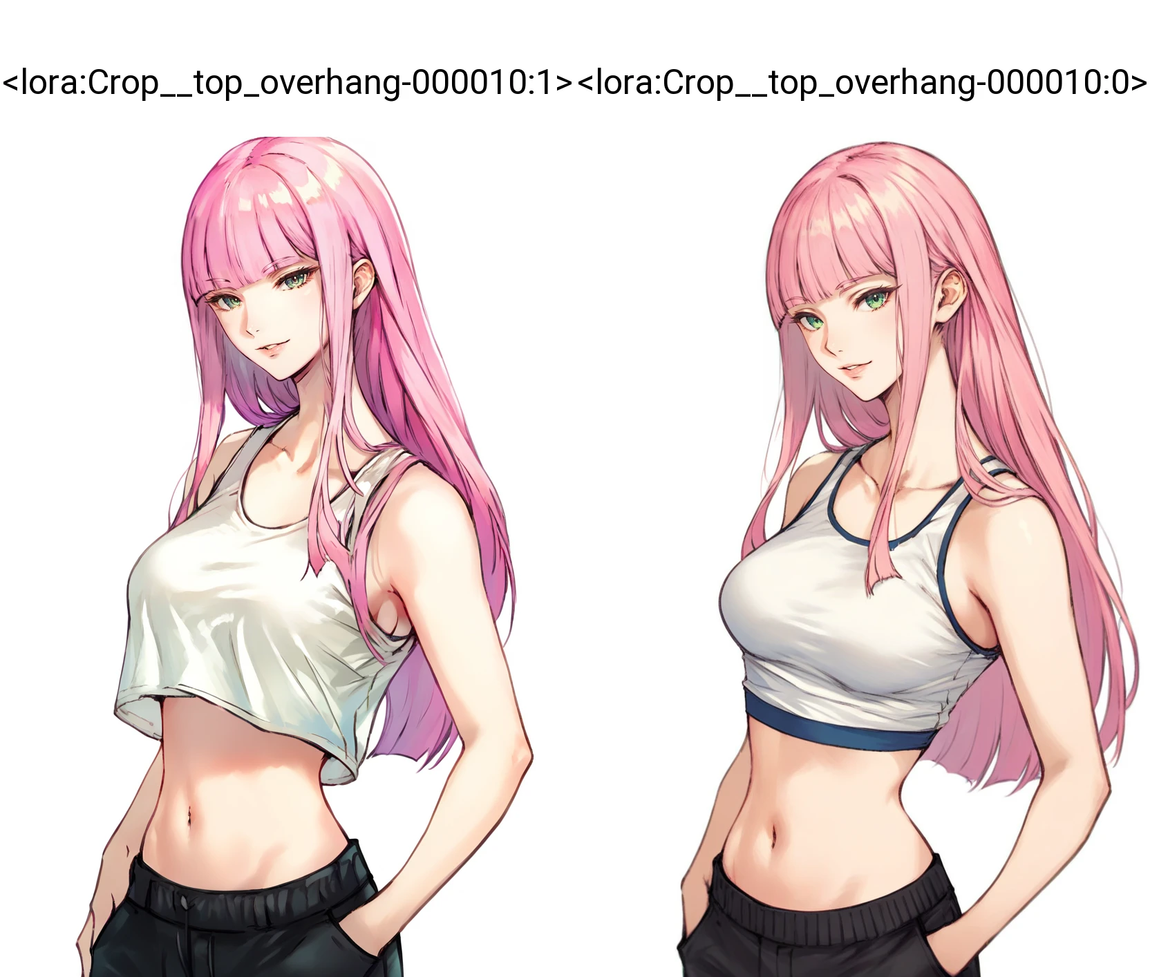 Crop top overhang - [Concept] - Pony v6 SDXL V1