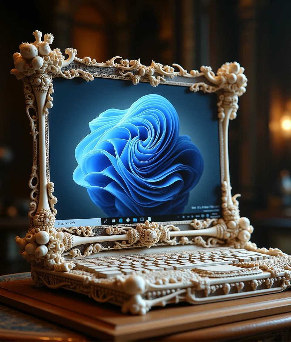 mechbone,a Notebook computer with windows_10 screen,bone-made