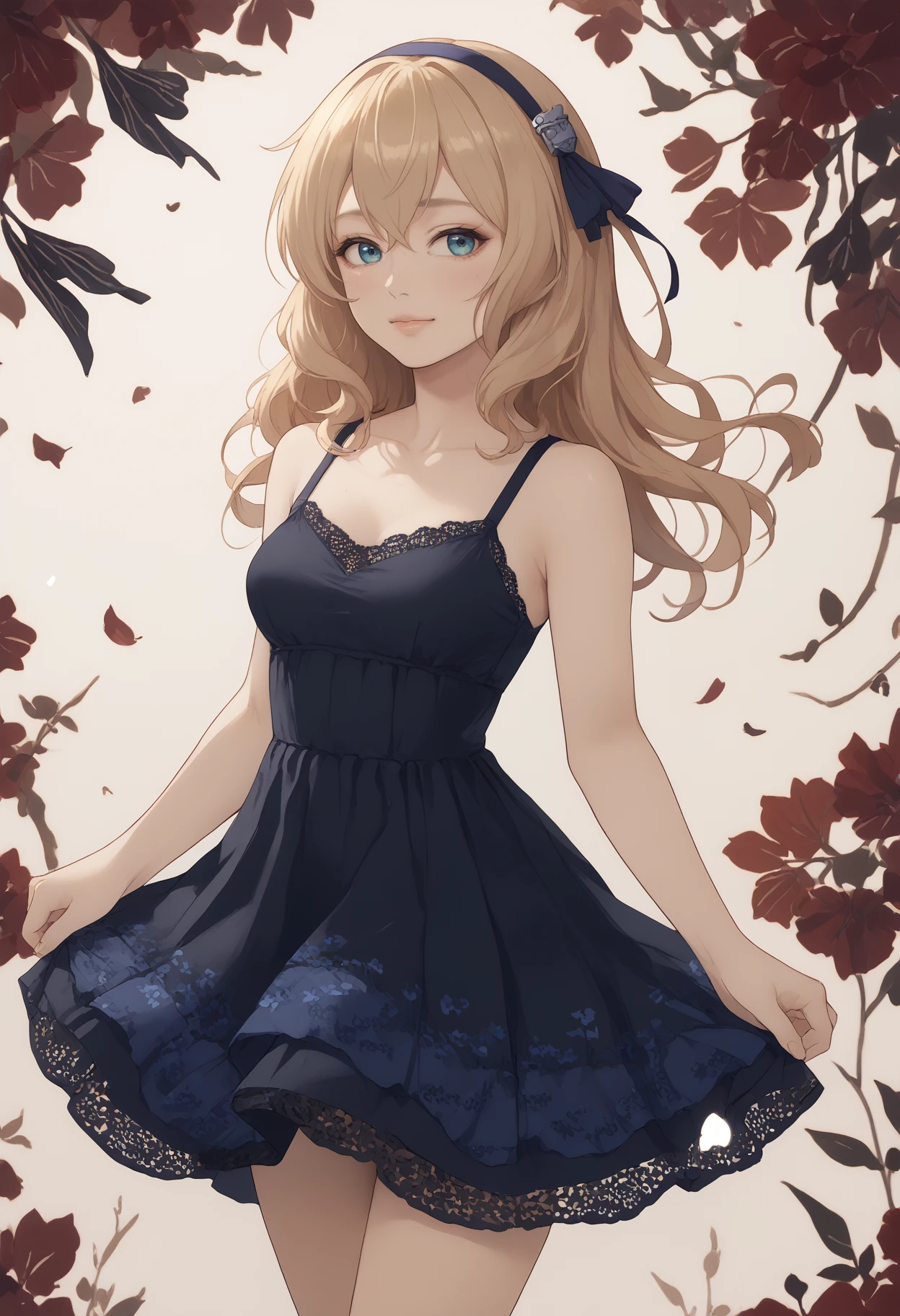 score_9, score_7_up, score_8_up, score_6_up, score_5_up, abstract background, outside, petals, butterfly
BREAK leander, floral dress, black dress, lace, frilly, holding skirt
<lora:Leander-AzurLane_ponyXL_v10:0.8> <lora:YasunariIkenaga_ponyXL_v10:1>