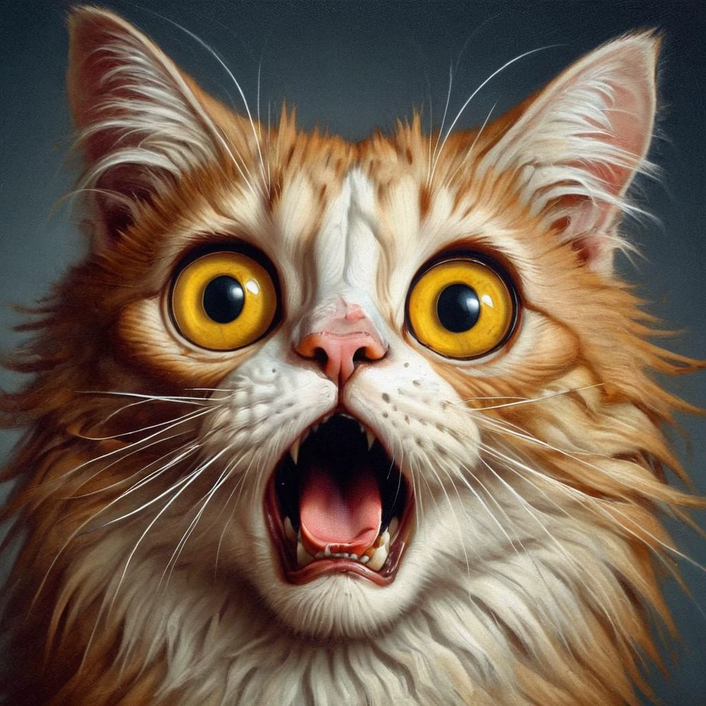 shocked cat portrait, lion-o <lora:Shocked_Cats:0.8>