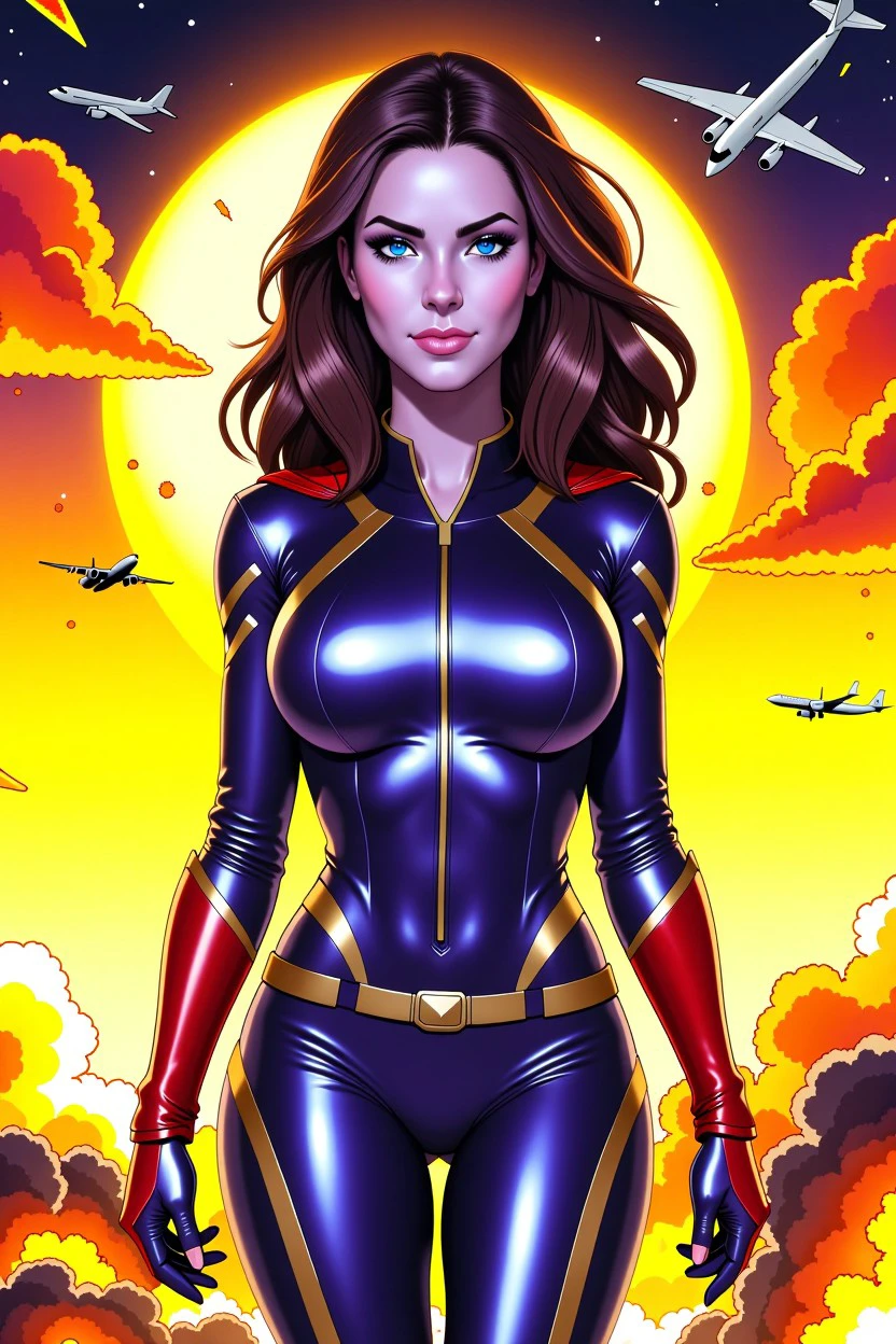 absclrstl style, plane crash at background, explosions, in animation style, basety style, woman superhero, dramatic, detailed background in abbe bi style,,
<lora:flux_consistent_babes_v3.1:1.0>