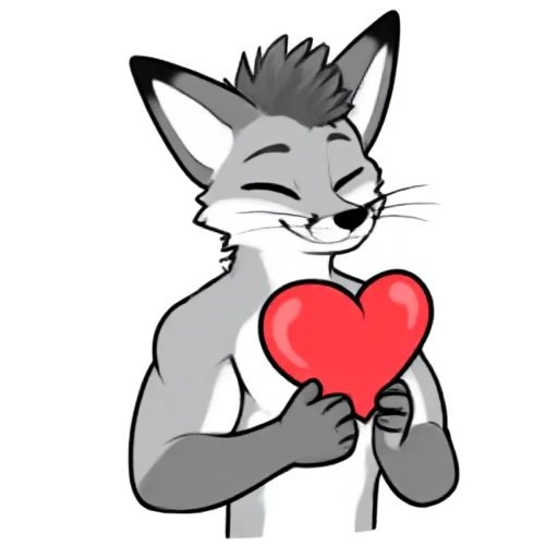 fluxorbit, 
sticker, expressive face, muscular anthro fox with rexouium vibes, chibbii
portrait, kid,
spiky hairs
(sticker, expressive face:1.3), 
(heart, loving, holding a red heart, closed eyes,
:1.3),
thick lines, simple white background, 
(monocolor green, green eyes:1.2),
(gray furs, gray hairs:1.3) ,
simple background,
good colors, aesthetic, 
<lora:fluxorbit_large_V4_000015000:1>