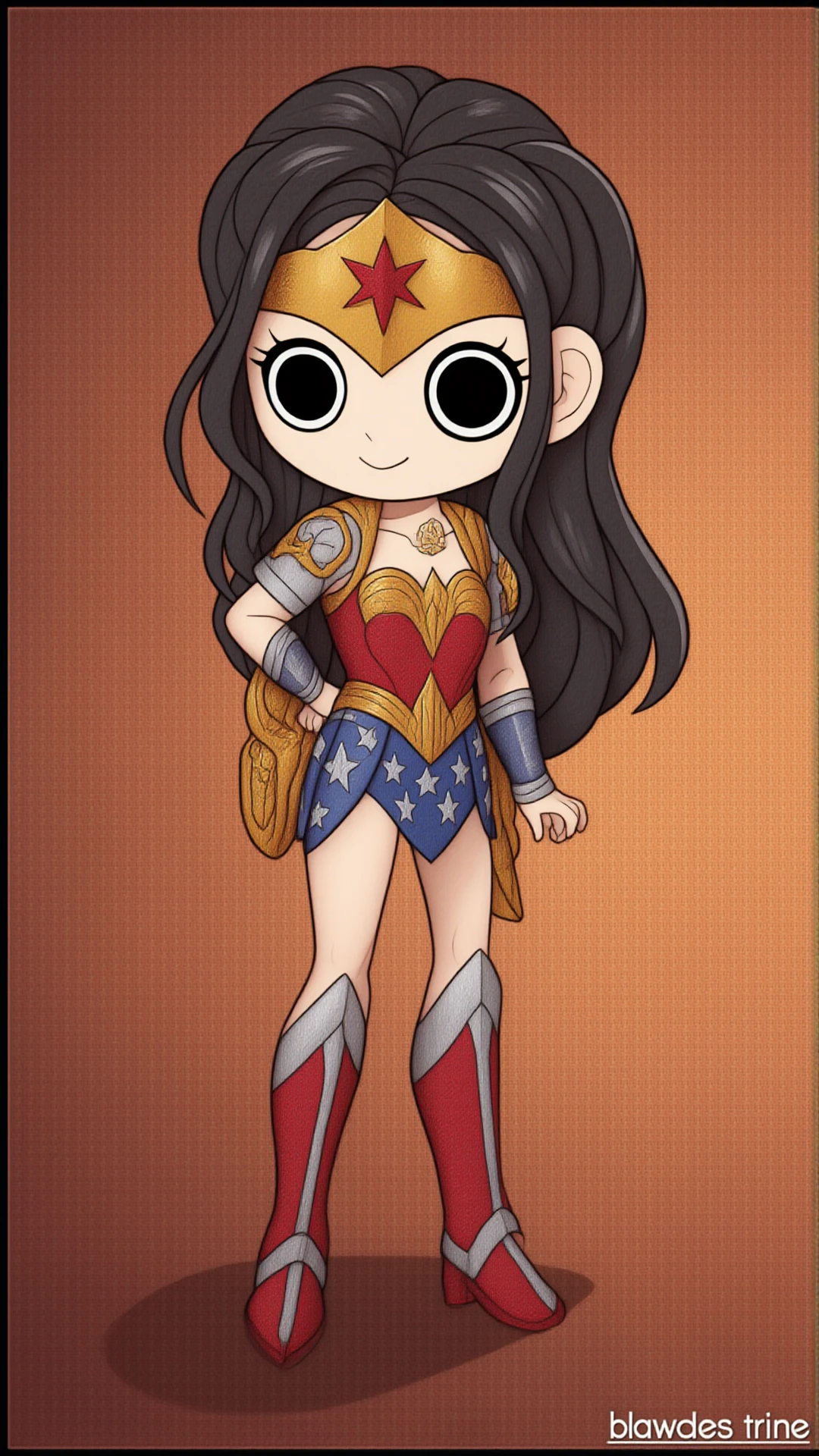 <lora:KawaiisStyle:1>kawaii style Diana Prince (Wonder Woman) from DC Comics