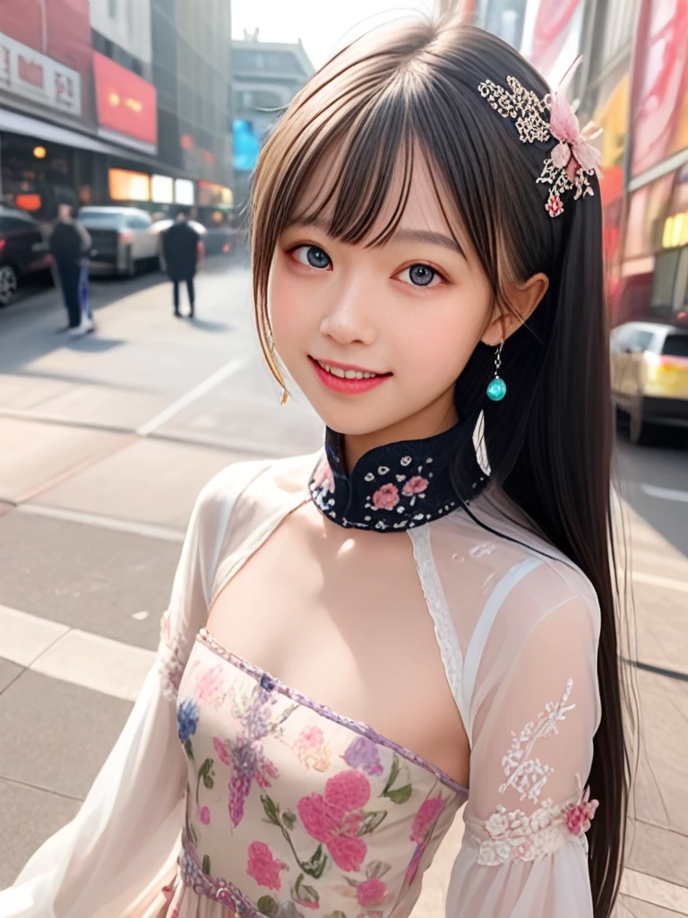 ((score_9, realistic)), ((fair skin)), ((skinny)), smile, 1girl, kpop, jpop, idol, a pretty woman, top model, breasts, high neck, sleeves dress, hair ornament, street, <lora:ColoredContactLenses_pony:0.8>,