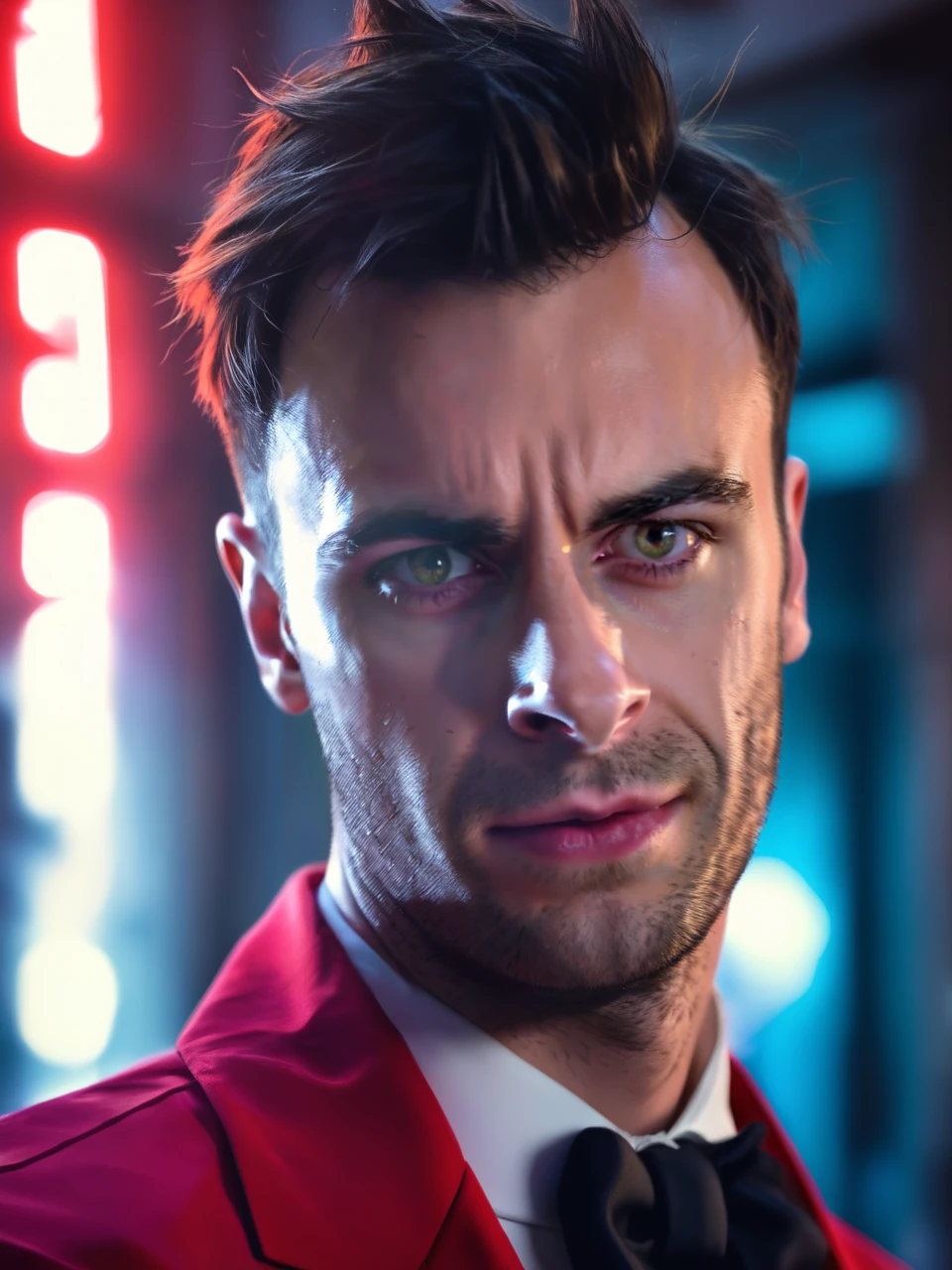 score_9, score_8_up, score_7_up, source_realistic, rating_questionable,  highly realistic photo, solo, 1boy, ultra detailed, medium close up  
 ,   
highly realistic photo of jgilgun , (close up  photo of in a vampire costume  , background is dark alleyway with luminal lighting and a clear stary sky   , high resolution, 8K resolution, epic photo quality:, 4K quality, epic detailed, 35mm film, sharp focus, high budget,  <lora:jgilgun_PDXL_v1-000014:1>