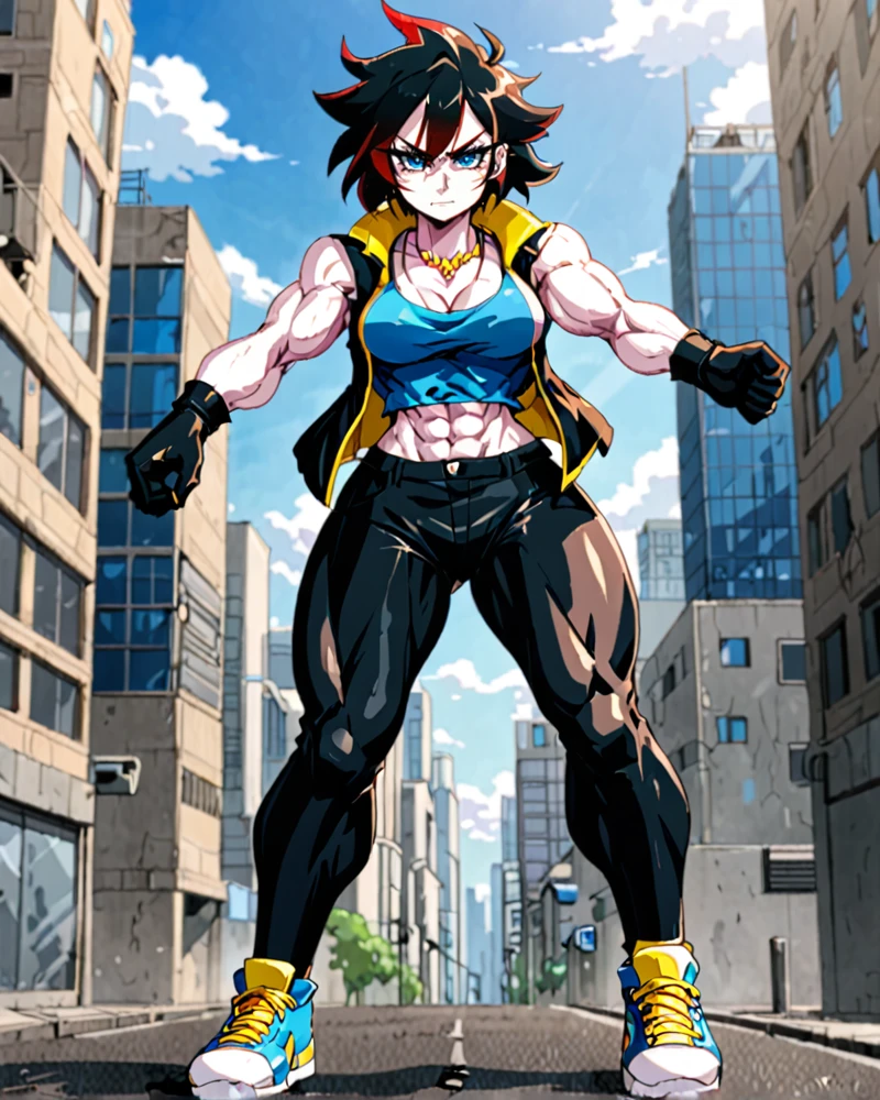 the artistic influence of Yusuke Murata and dragon ball, akira toriyama, maximum detail, in 4k, (muscles), ( (anger),