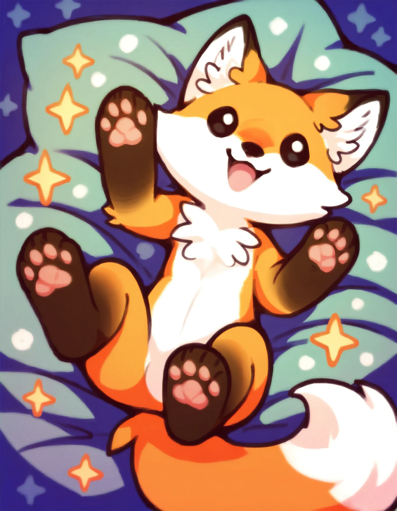 score_9, score_8_up, score_7_up, score_6_up, score_5_up, score_4_up, solo
red_fox, orange fur, two tone fur, black eyes, black paws, fox tail
<lora:red_fox_XL:0.9>