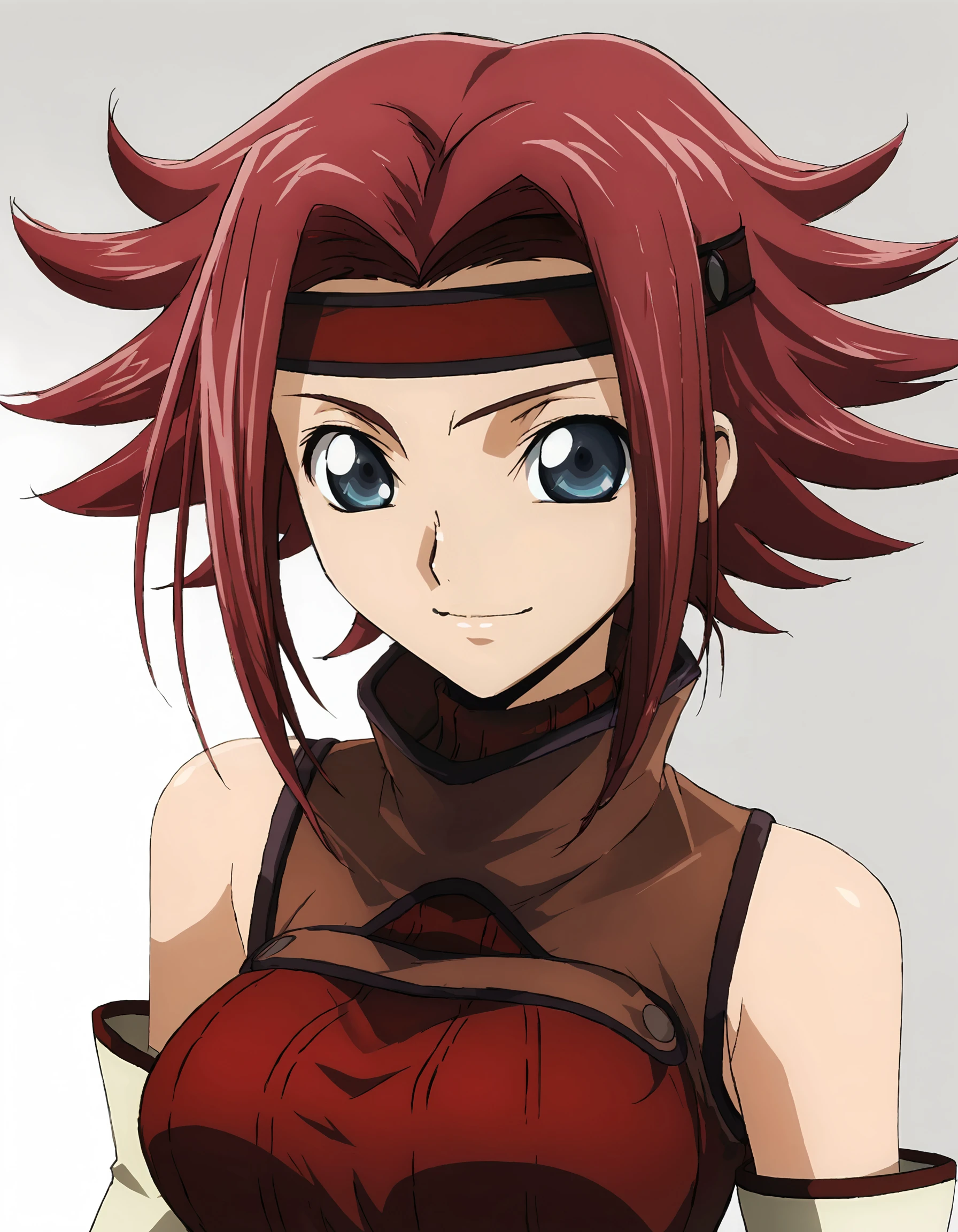 score_9, score_8_up, score_7_up
BREAK 1girl, solo, <lora:KallenXL-v6:1>, kallen, flipped hair, red headband, turtleneck shirt, ribbed shirt, sleeveless shirt, red shirt, detached sleeves, white sleeves, looking at viewer, smile, upper body