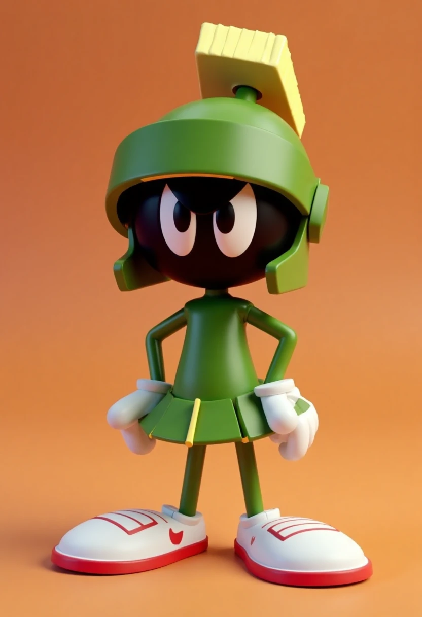 marvin the martian strong with bandages on his hands muay thai shorts and muay thai tennis shoes
