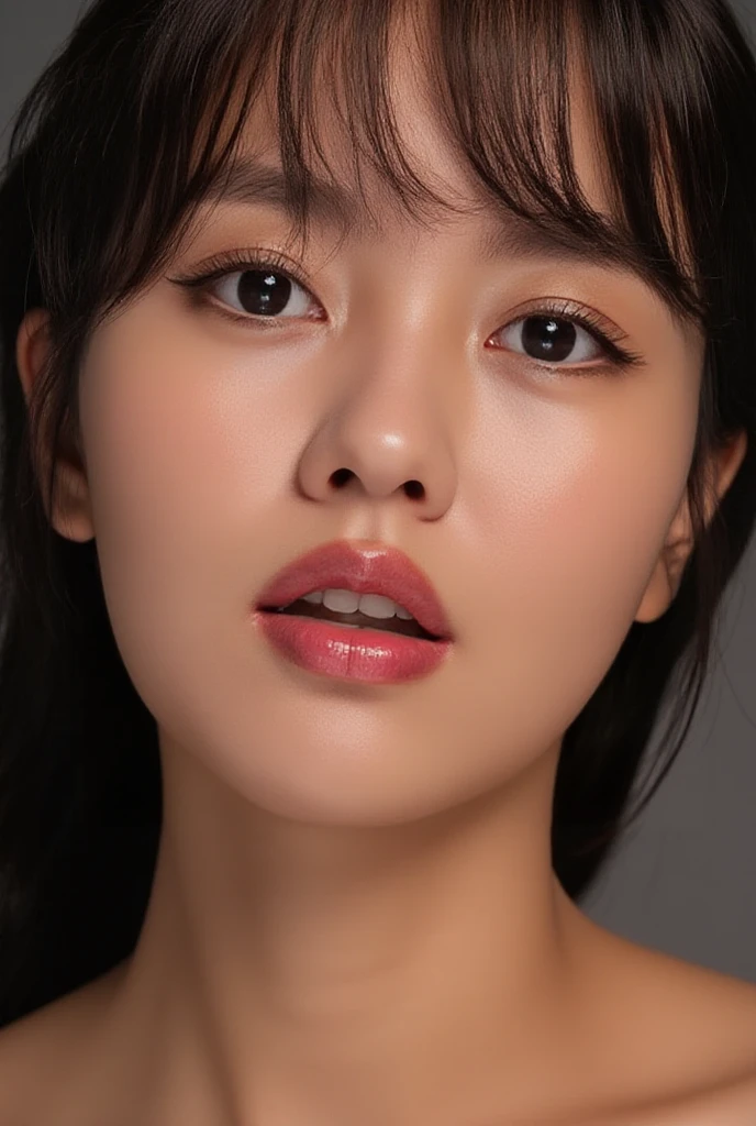 <lora:Kim_Sohyun_Flux:1> $0hyun, masterpiece, best quality, zPDXL3, detailxl, puckered lips, closed mouth, huge lips, slut, lips, tears, runny mascara, glitter, glitter makeup, puckered lips, closed mouth, glossy lips,