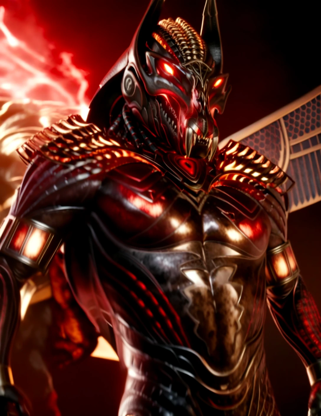 score_9, score_8_up, score_7_up,
<lora:Set_(Gods_of_Egypt)_(SDXL)_(AD):1> Set, Gods of Egypt, muscular, robot, mecha, sleek metal body, glowing red eyes, enhanced body,
8K, In'ei, perfect depth of field, chiaroscuro, volumetric lighting, clear_eyes, crisp details, cinematic lighting, cinematic masterpiece,
dynamic action pose, detailed background, photographic realism, masterclass 8K Uneal 5 CGI render, evil, villain, fight, damaged temple, golden light, perfect proportions, perfect hands,
BREAK zPDXL,