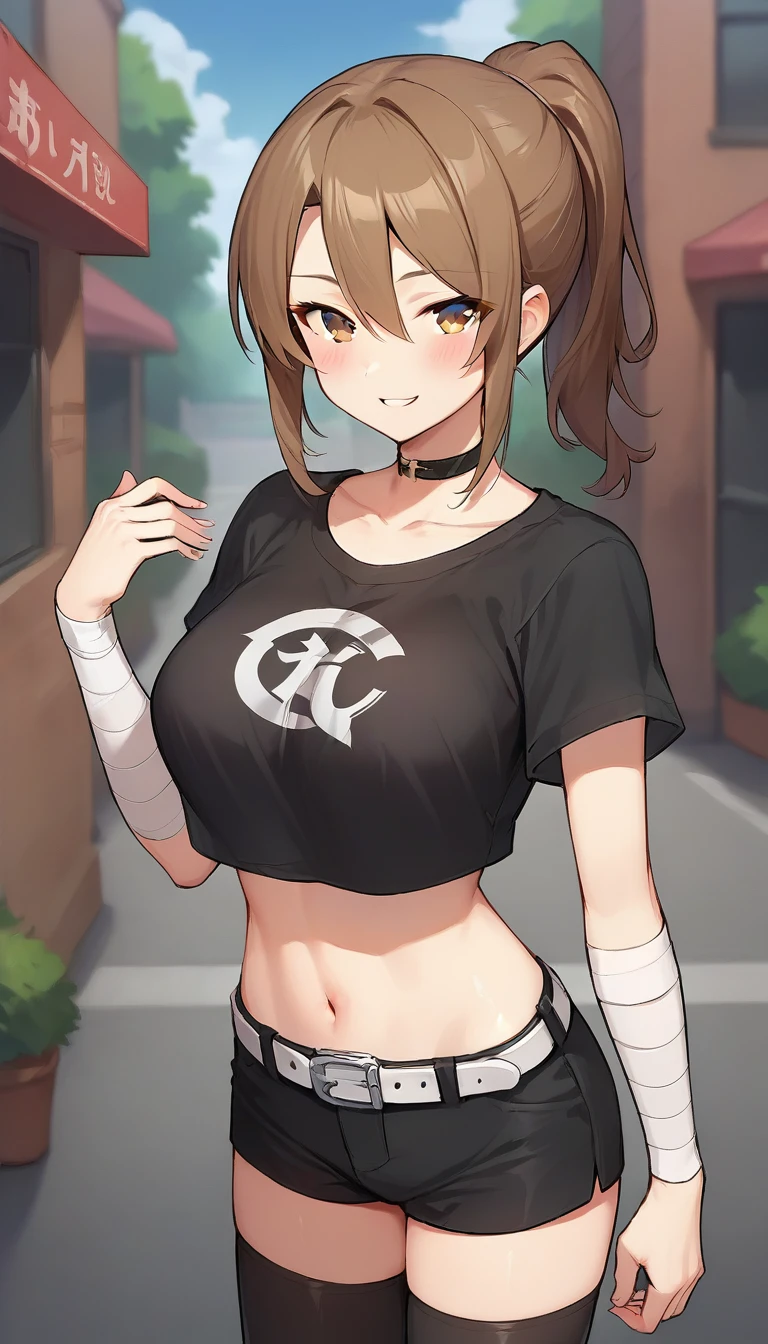 girl, full body, tanuki, 