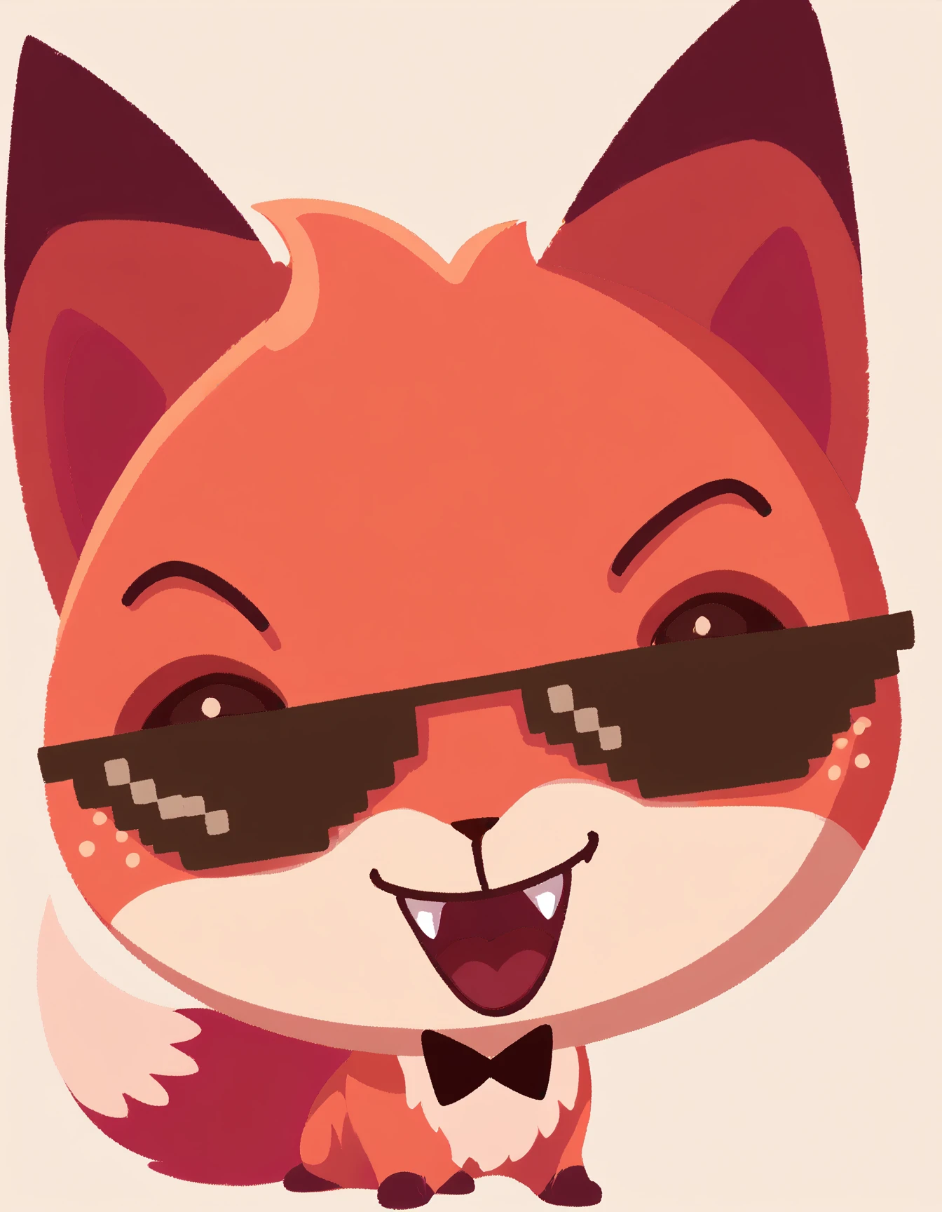 score_9, score_8_up, score_7_up, score_6_up, score_5_up, score_4_up, chibi
Foxy_vkstickers, solo, red fox, black eyes, two tone fur, fox tail, fang, black bow on the neck, IncrsXLDealWithIt, sunglasses, fangs
 <lora:DealWithIt_XLPD:1>
 <lora:Foxy_vkstickers_XL:0.8>