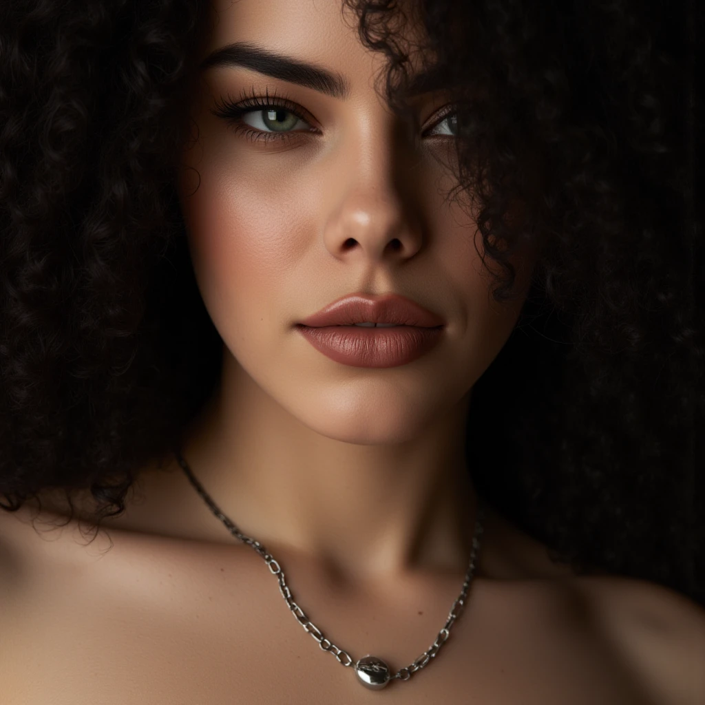 UHD, 4k, ultra detailed, cinematic, a photograph of <lora:skin tone style v2-step00001500:1> sharp detailed image,
A cinematic Fair white skin tone shot of a woman with a necklace and a necklace on her neck, movie themed style, sharp, detailed, epic cinematic photorealism style, artistic creative style, dramatic cinematic light style, cinematic color style, skin tone style, Fair white skin tone style, 1girl, solo, black hair, jewelry, necklace, blurry, lips, eyelashes, portrait, close-up, freckles, realistic, closed mouth, green eyes, closeup, epic, beautiful lighting, inpsiring