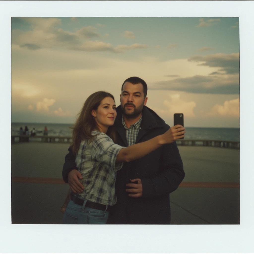 Instant Film "Polaroid Effect" Style XL + F1D  (Overexposed On-Camera Flash)