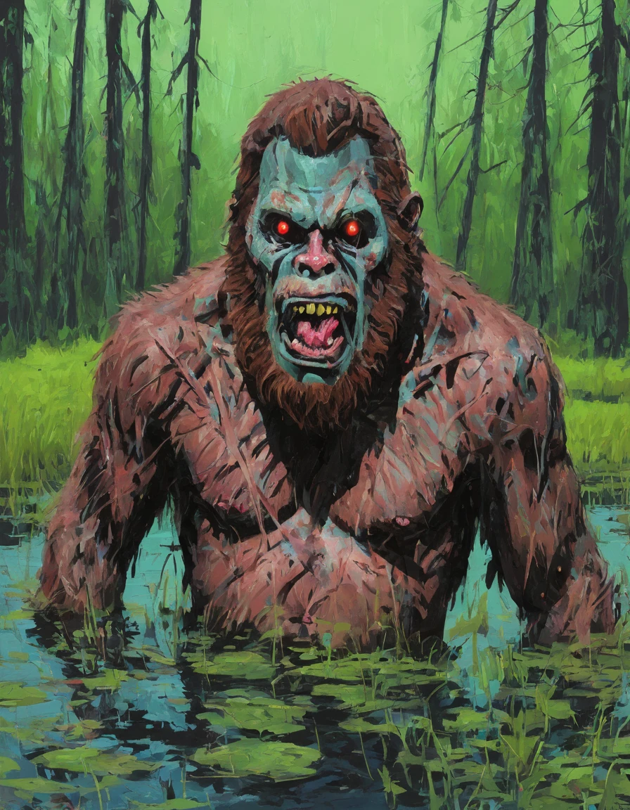 sassy the sasquatch <lora:Sassy Sasquatch:1> beautiful, sitting on a stump, dark, forest, foggy, (full body), 8k, RAW photo, portrait, best quality, ultra high res, photorealistic,
cinematic lighting, night, depth of field, lens flare, masterpiece, extremely detailed, unity, 4k wallpaper, amazing, finely detailed, 8k wallpaper, huge filesize
