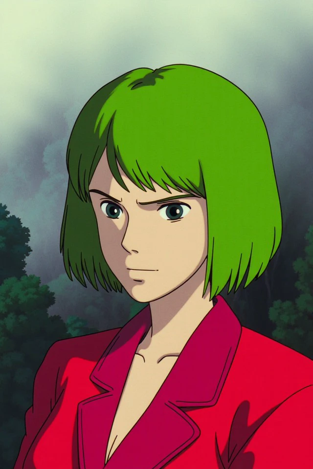 woman, solo, light green hair, squinted eyes, mage, realistic, ([Michelle|Jennifer|Sofia]:0.85), middle shot, ( [thepit style|owler style]:0.9), anime, [normal breast], masterpiece, professional, high quality, beautiful, amazing, synthwave, Pixiv, Blazer, medium hair, masterpiece, highres, 4k, detailed background, striped, (foggy:0.8), by Terry Oakes, by John Romita Jr,