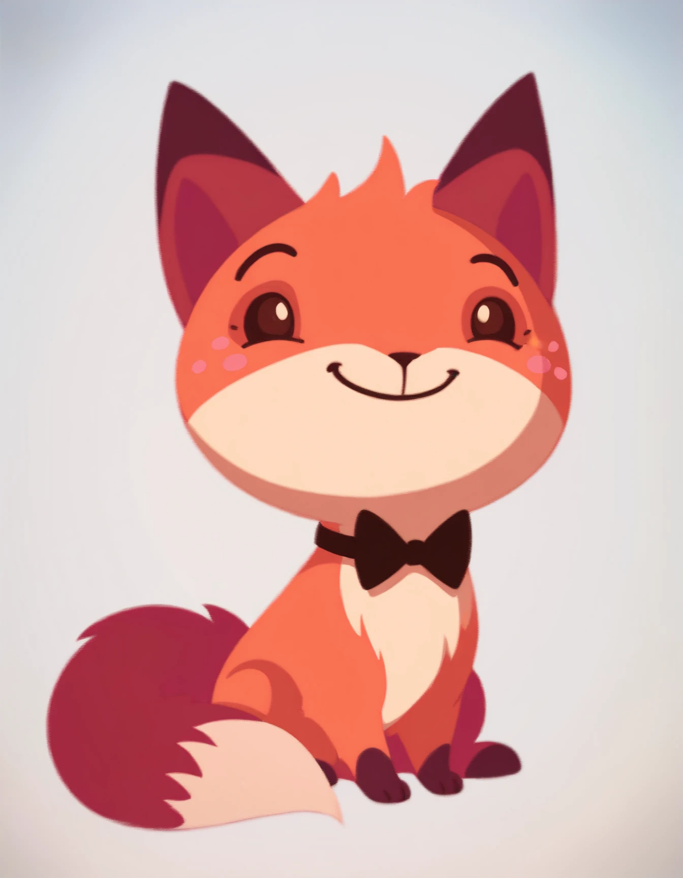 score_9, score_8_up, score_7_up, score_6_up, score_5_up, score_4_up, feral
Foxy_vkstickers, solo, red fox, two tone fur, fox tail, fang, black bow on the neck, best quality, masterpiece, sitting, smile, looking at viewer, white background, full body,
 <lora:Foxy_vkstickers_XL:0.8>