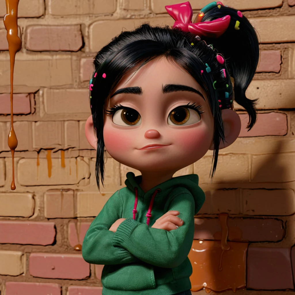 professional 3d model vanellope doing graffiti at building wall, overpainted, messy, drips . octane render, highly detailed, volumetric, dramatic lighting, cinematic still vanellope doing graffiti at building wall, overpainted, messy, drips . emotional, harmonious, vignette, 4k epic detailed, shot on kodak, 35mm photo, sharp focus, high budget, cinemascope, moody, epic, gorgeous, film grain, grainy, vanellope doing graffiti at building wall, overpainted, messy, drips, surreal, dramatic, detailed, sharp focus, complex, highly color, calm, scenic, professional, awarded, deep background, excellent composition, dynamic light, elegant, intricate, full detail, cinematic, extremely inspirational, beautiful, creative, cheerful, cute, best, vibrant, rational, awesome