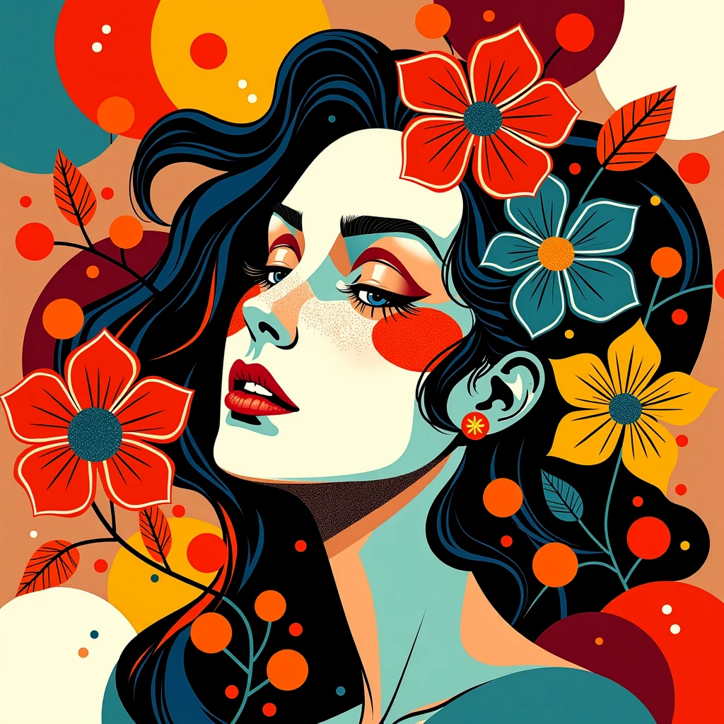 Curvilinear expressionism, artful depiction of beauty.
gmtrcCE style