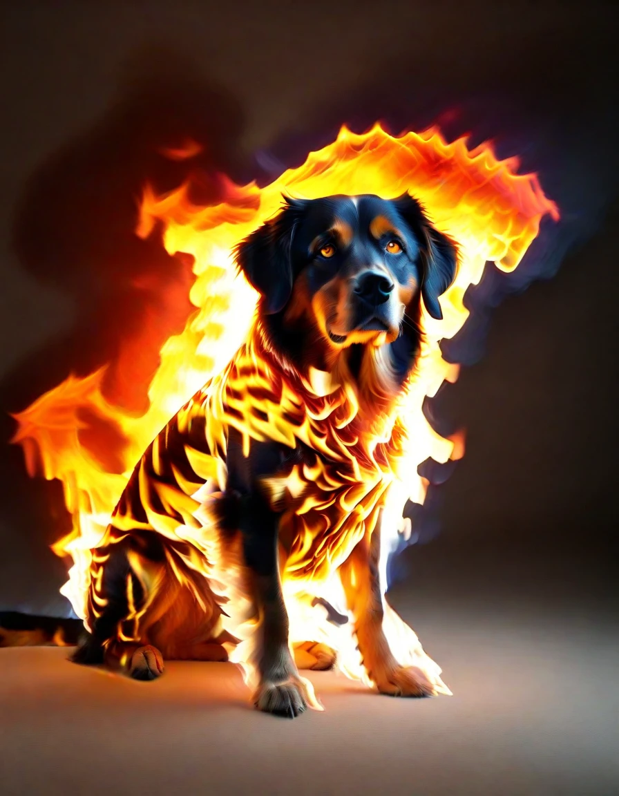 dog on fire