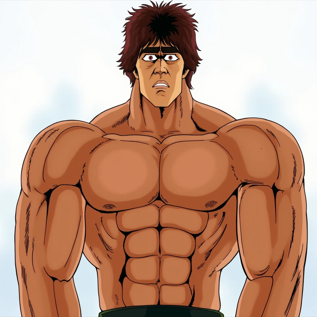 An illustrated image of a muscular man with brown hair ,
F1sT0fTh3N0rth style