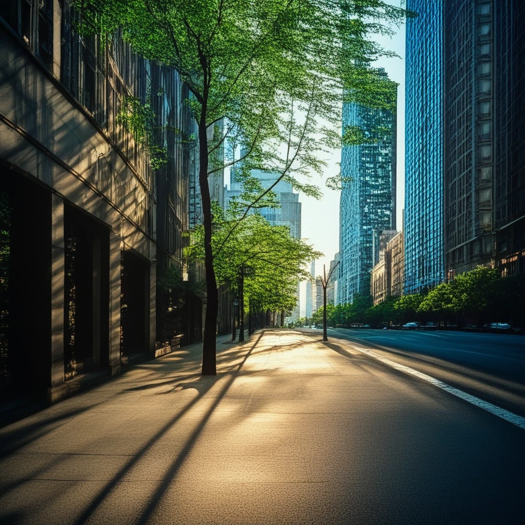 towstrmb, city, street, scenery, outdoors, tree, lamppost, signscenery