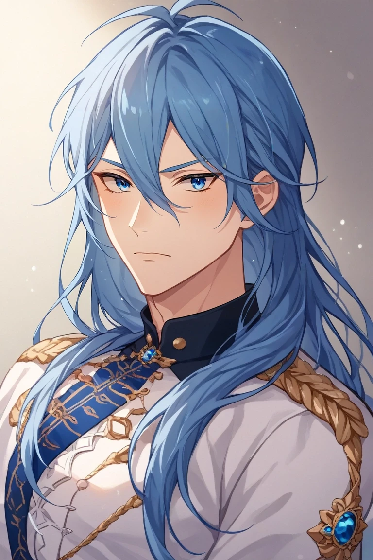 score_9, score_8_up, score_7_up, source_anime, rating_safe, , , , , 1boy, solo, male focus, <lora:edmond_nu_carnival_pony:1>, edmond_nu_carnival, blue hair, blue eyes, long hair, hair between eyes, , , , <lora:sdxl_lightning_8step_lora:1>