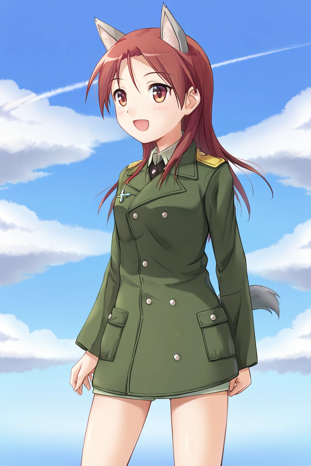 score_9, source_anime, 1girl, minna, clouds, sky, animal ears