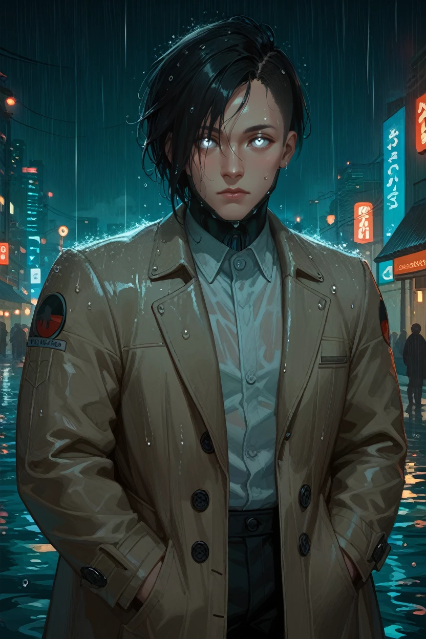 score_9, score_8_up, score_7_up, score_6_up
<lora:CyberSandayuOda:0.8>
CyberSandayuOda, 1boy, black hair, asymmetrical hair, white eyes, standing in a rain-soaked street at night, wearing a trench coat, water droplets glistening, moody and cinematic, city lights reflecting in puddles