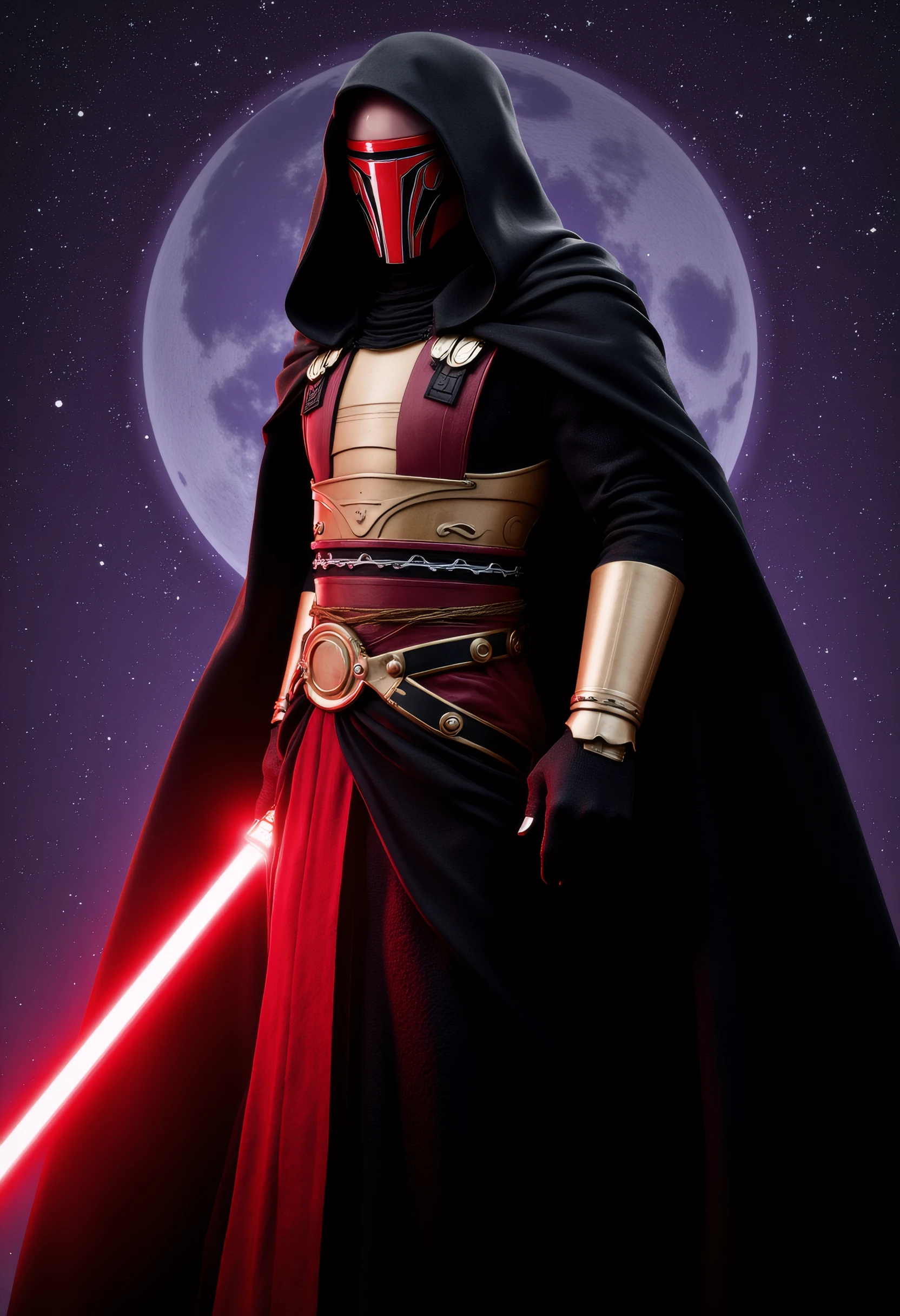 A poster of a star wars themed movie featuring Revan as the main character