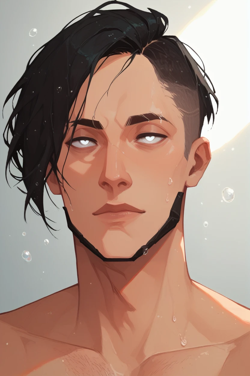 score_9, score_8_up, score_7_up, score_6_up
<lora:CyberSandayuOda:0.8>
CyberSandayuOda, 1boy, black hair, asymmetrical hair, white eyes, close-up portrait, male model with wet hair slicked back, droplets on skin, intense eye contact, golden hour lighting, soft ocean waves in the background