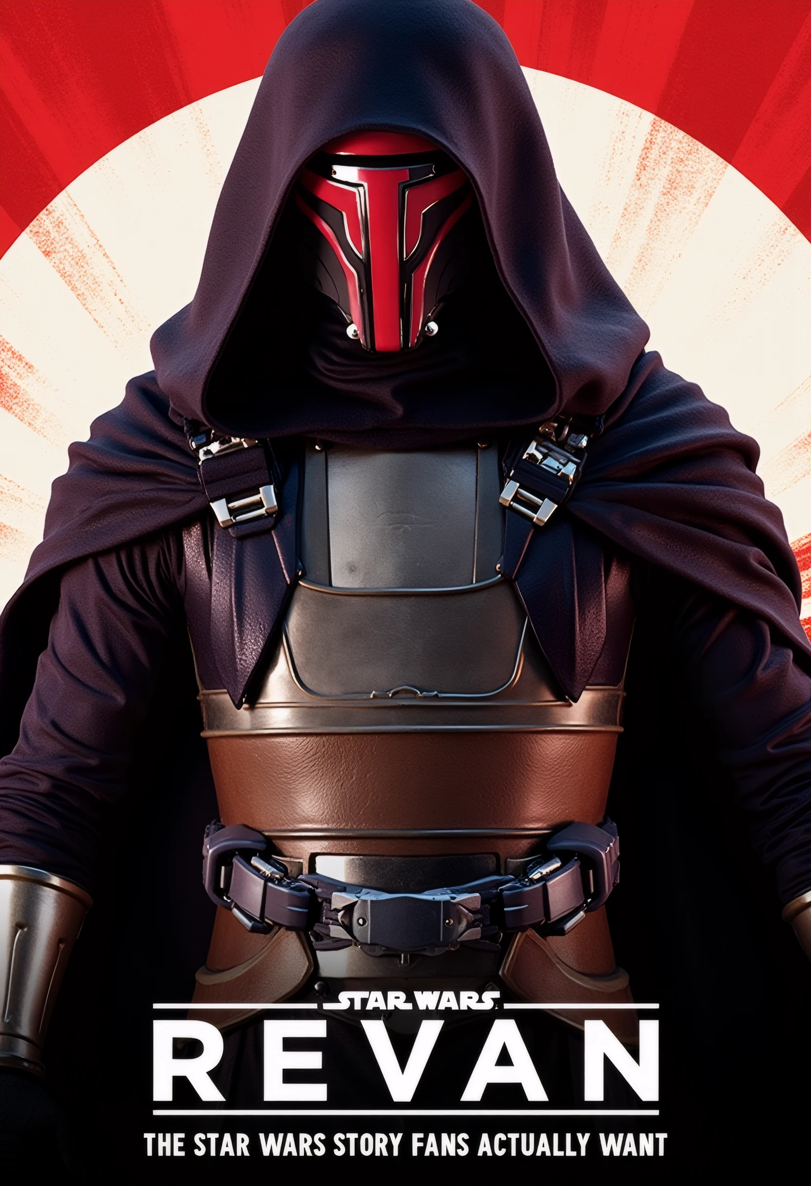 A poster of a star wars themed movie featuring Revan as the main character.
The title says "Revan - The Star Wars Story Fans Actually Want"